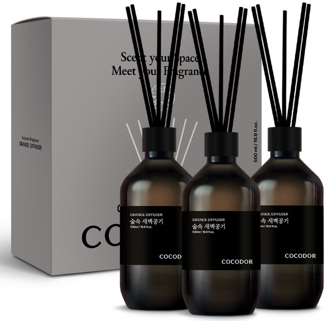코코도르 그란데 디퓨저, 숲속새벽공기, 500ml, 3개