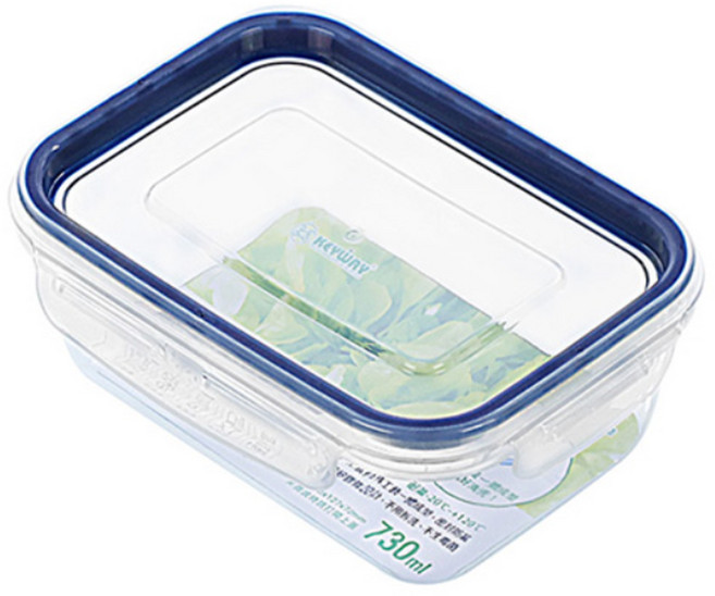 KEYWAY 聯府 雙色長型密封保鮮盒 730ml DCR-730, 1入, 1個