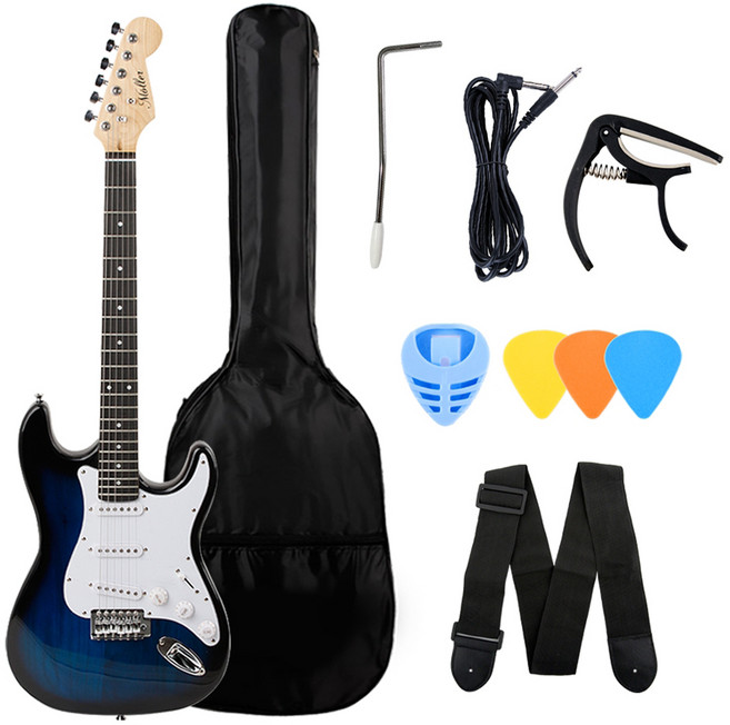뮐러악기 입문용 일렉기타 8종 세트, MBE-100, Blue, 1세트