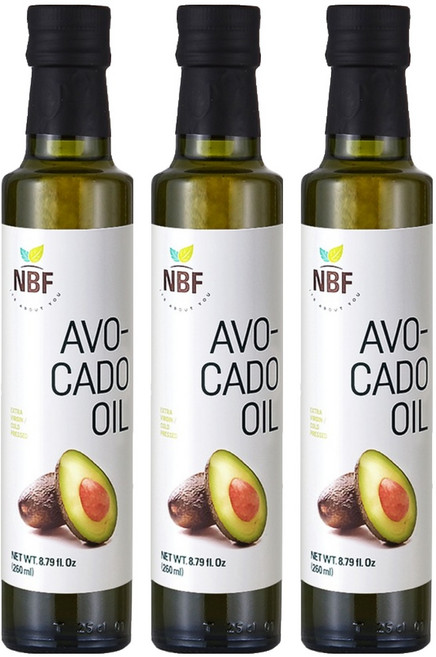 네츄라바이오푸즈 엑스트라버진 아보카도 오일, 260ml, 3개