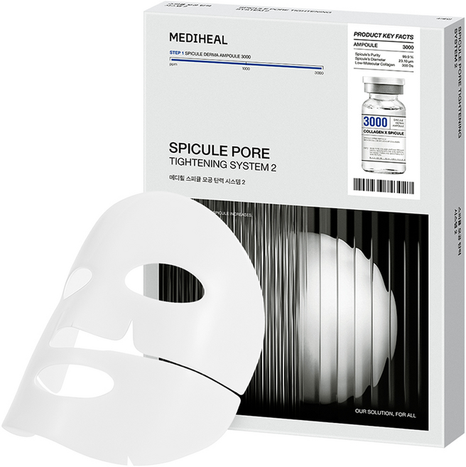 메디힐 스피큘 모공 탄력 시스템2 마스크팩, 1개, 10개입