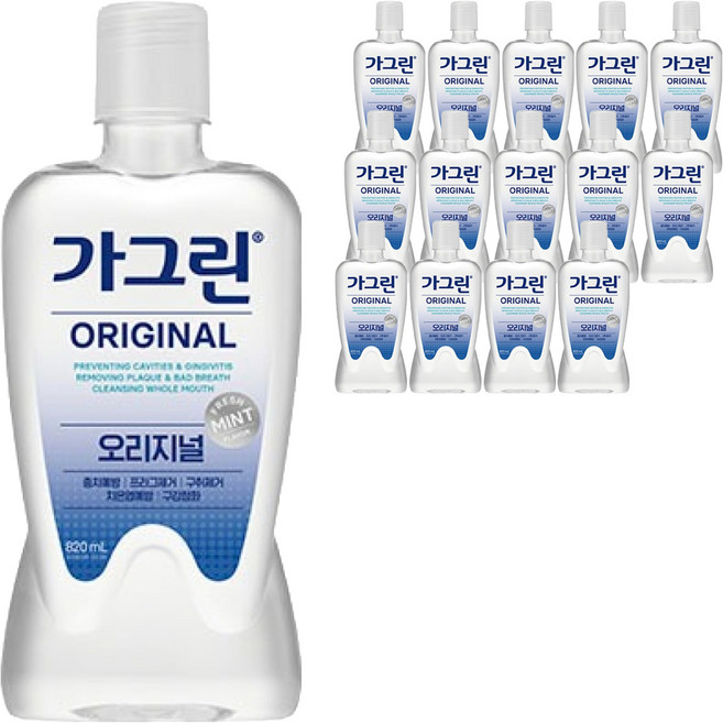 가그린 오리지널 구강세정제, 820ml, 15개