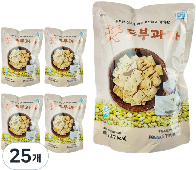 소이빈델리 잣두부과자, 25개, 100g