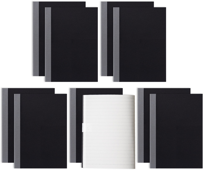 단순생활 실제본노트 A6, 블랙, 10개