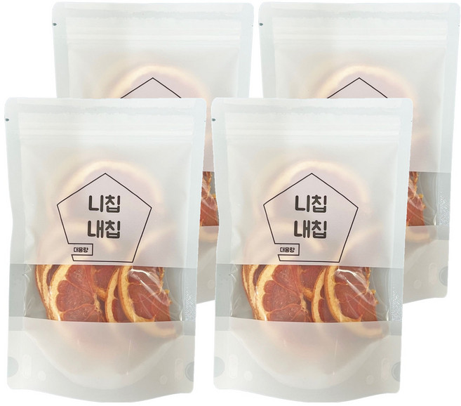 니칩내칩 바삭바삭 잘 말린 건조자몽 반절컷, 40g, 4개