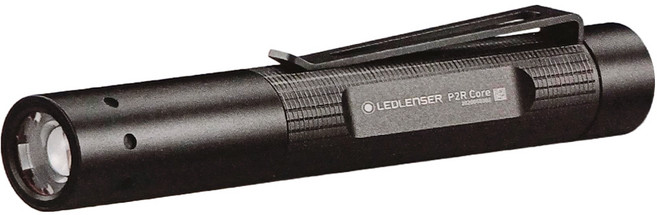LEDLENSER 萊德雷神 P2R Core 充電式手電筒 伸縮調焦 T6鋁合金, 黑色, 1個