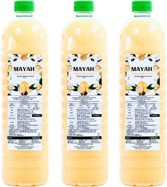 마야 NFC 레몬즙 주스, 3개, 1L