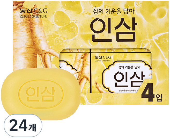 크리오 동산 C & G 인삼비누 인삼향, 90g, 24개