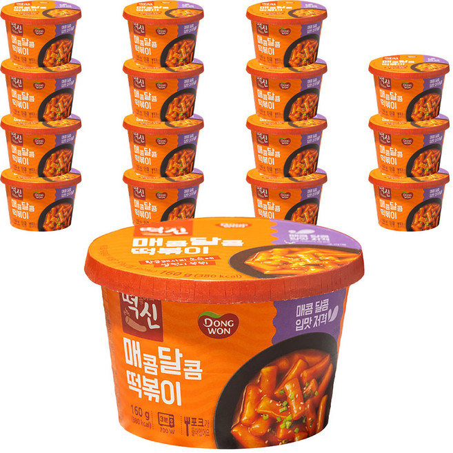 떡볶이의신 매콤달콤 컵떡볶이, 160g, 16개