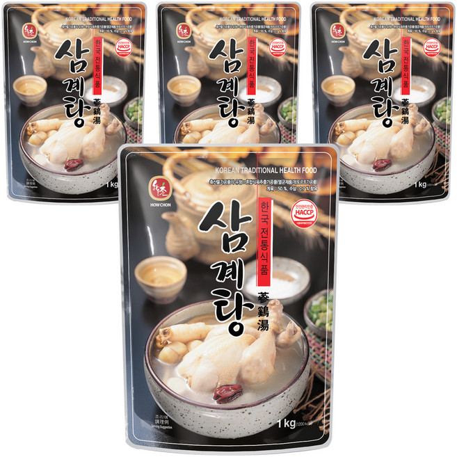 하우촌 삼계탕, 1kg, 4개