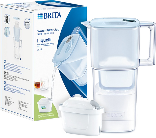 브리타 정수기 리켈리 2.2L 블루 + 기본필터 1입