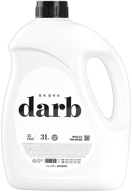 답이답이다 베이킹소다 액체세탁세제 본품, 3L, 1개