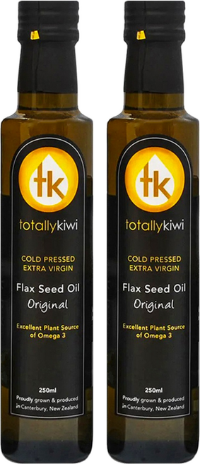 totally kiwi 冷壓初榨亞麻仁油, 250ml, 2瓶