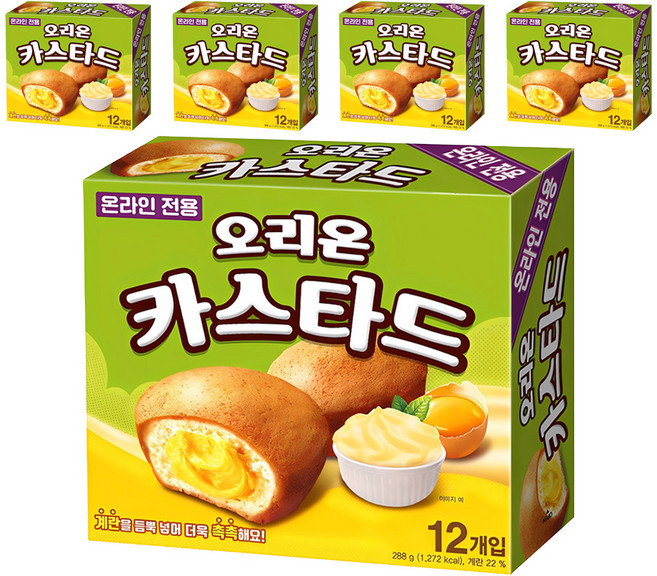 오리온 카스타드 12개입, 288g, 5개