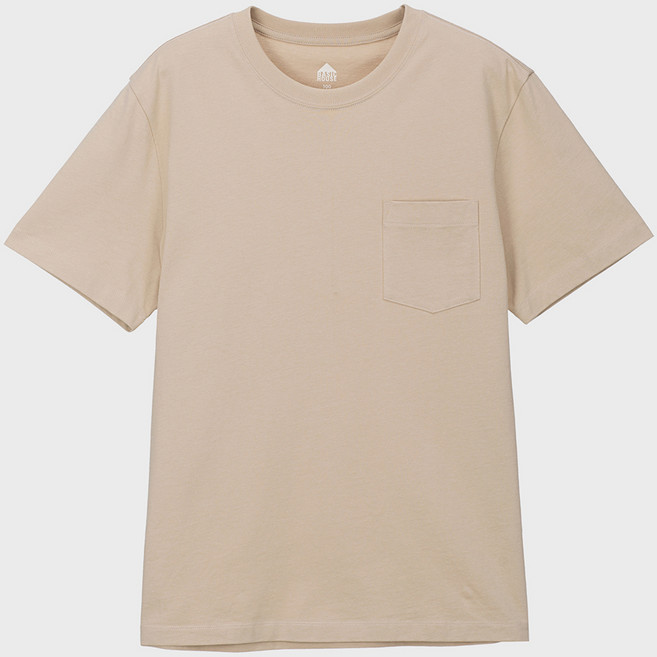 베이직하우스 면 기본 포켓 반팔 티셔츠 LWTS0152