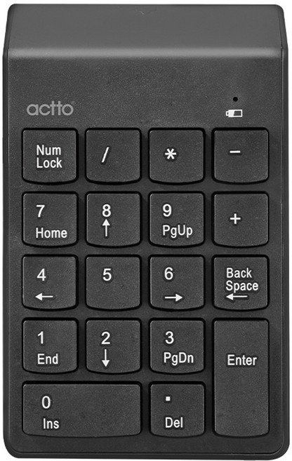 엑토 비동기식 USB 노트북 무선 숫자 키패드, 블랙, NBK-25