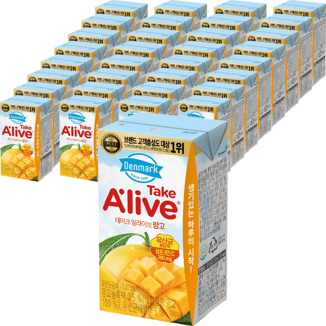 덴마크 테이크 얼라이브 망고, 120ml, 48개