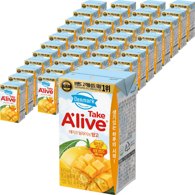 덴마크 테이크 얼라이브 망고, 120ml, 120개