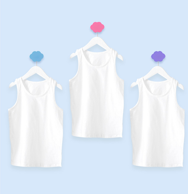 베이스알파에센셜 남아용 면 100 데일리 런닝 3p