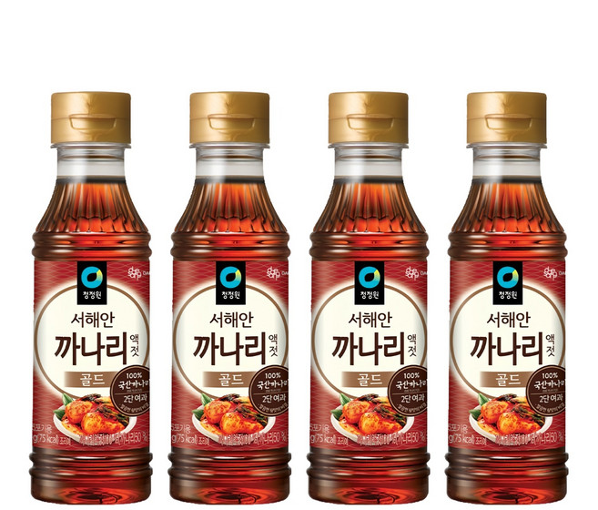 청정원 까나리 액젓 골드, 250g, 4개