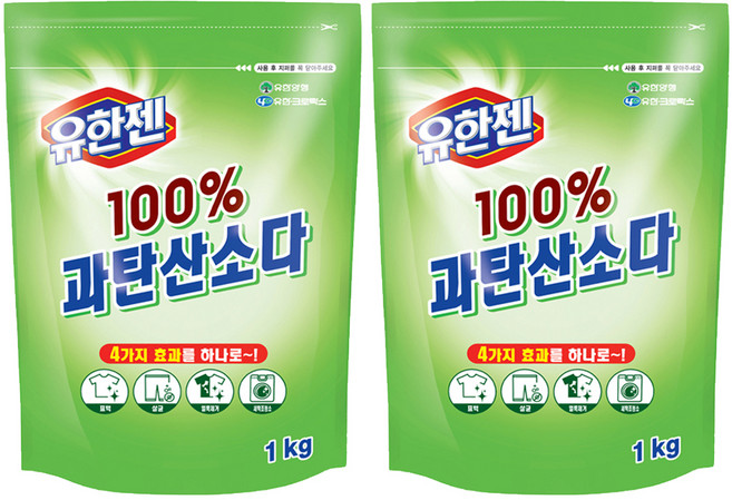 유한젠 과탄산소다 리필, 1kg, 2개