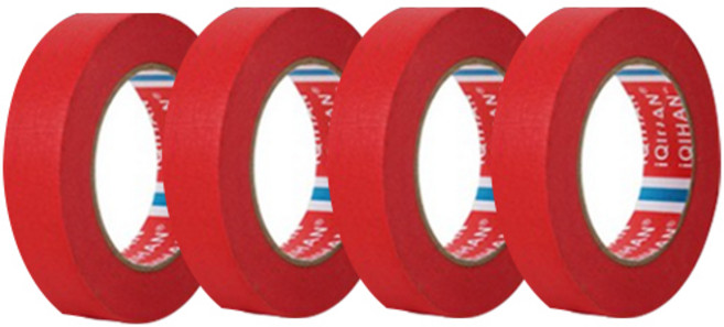 다다 칼라 마스킹테이프 빨강 25 mm x 20 m, 4개
