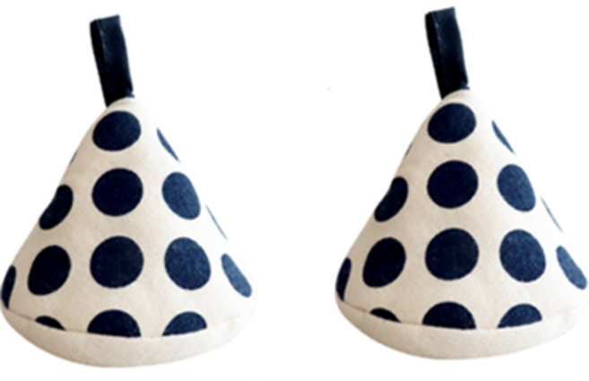 냄비 주방 뚜껑 방지 장갑 손잡이, 블루, 2개