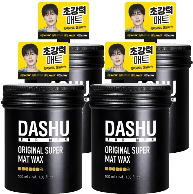 다슈 포 맨 프리미엄 오리지널 슈퍼 매트 헤어왁스, 100ml, 4개 - 쿠팡