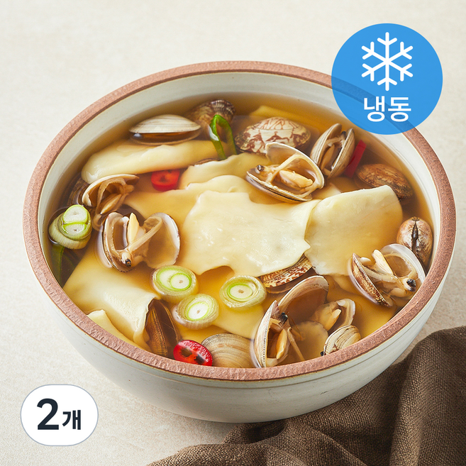 어나더테이블 바지락 폭탄 수제비 (냉동), 850g, 2개