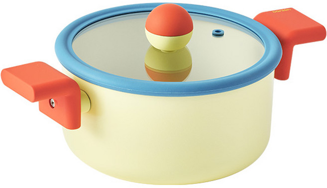 네오플램 인덕션 대니쉬 양수냄비, 18cm, 혼합색상, 1개