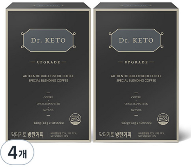 닥터키토 방탄커피 믹스, 13g, 10개입, 4개