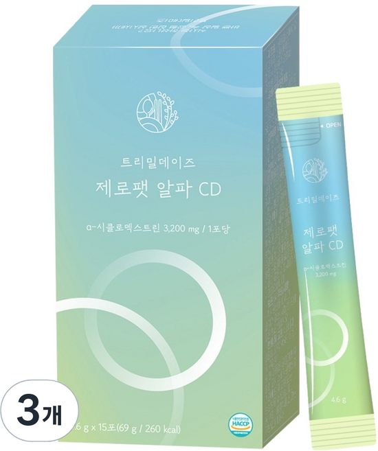 Threemealdays Zero Fat Alpha CD, 3個, 69g