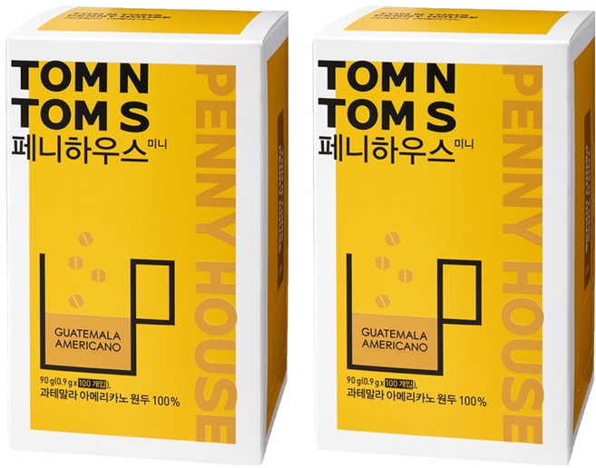 탐앤탐스 페니하우스 아메리카노 미니 원두커피믹스, 900mg, 100개입, 2개
