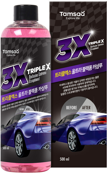 탐사 트리플엑스 울트라 블랙폼 카샴푸 500ml, 1개