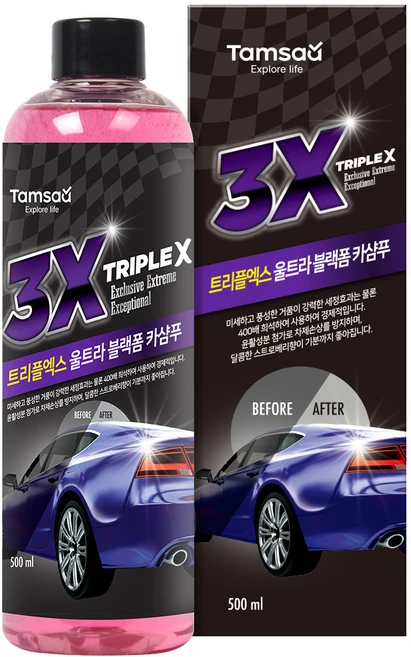 탐사 트리플엑스 울트라 블랙폼 카샴푸 500ml, 1개 - 쿠팡