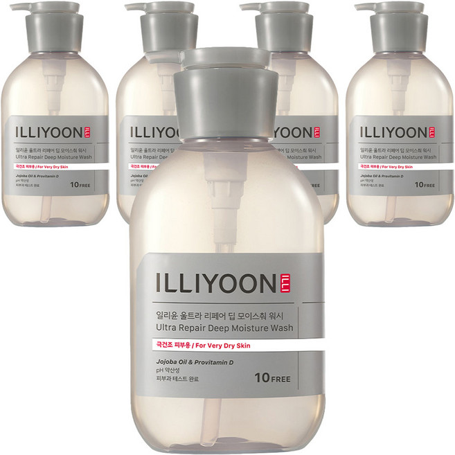 일리윤 울트라 리페어 딥 모이스춰 바디워시, 500ml, 5개
