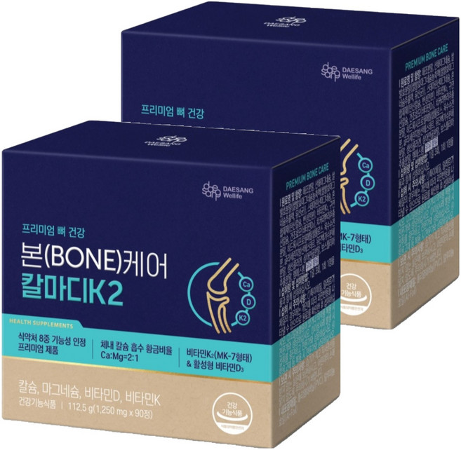 대상웰라이프 정품 본 케어 칼마디 K2 113g, 90정, 2개