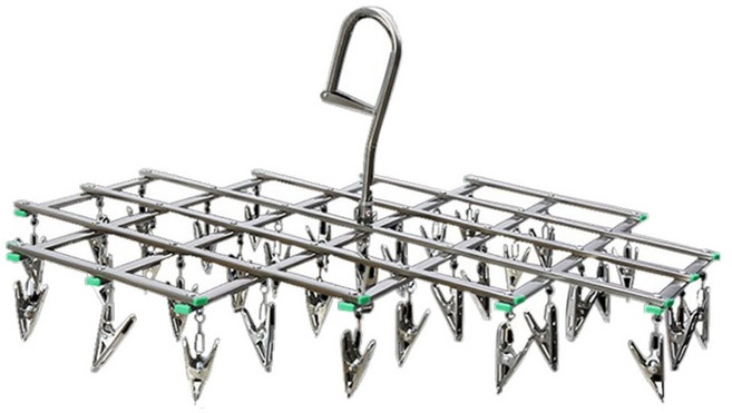 折疊防風35夾晾曬架 造型簡約耐看 牢固耐用 收納方便, 不鏽鋼