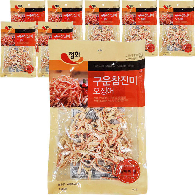 정화식품 구운참진미 오징어, 40g, 8개