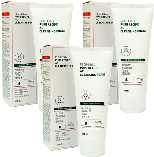 레시피박스 여드름 기능성 AC 폼클렌징, 150ml, 3개