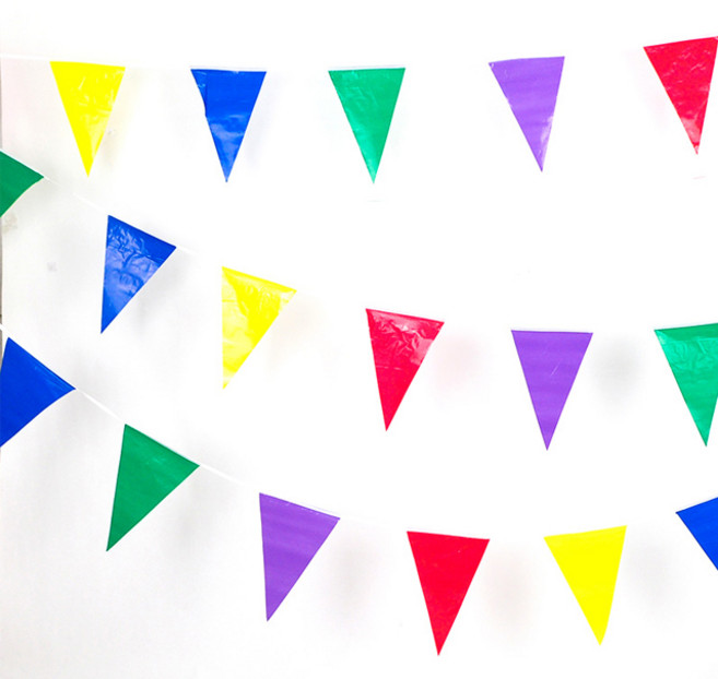 파티쇼 축제 파티 삼각 가랜드, 혼합색상, 3개