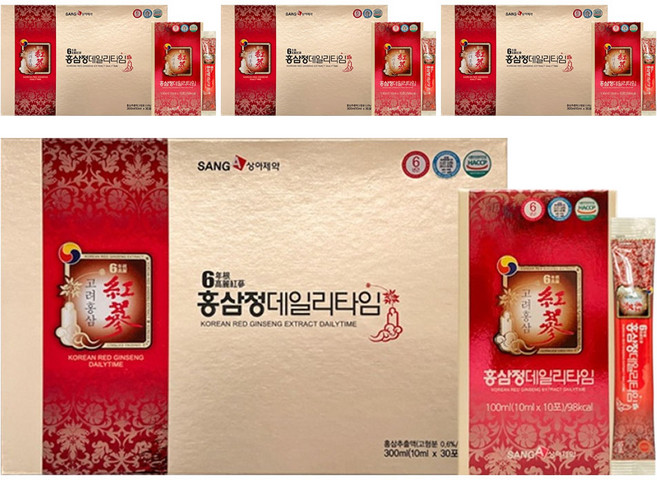 상아제약 6년근 고려 홍삼정 데일리타임 10p, 100ml, 12개