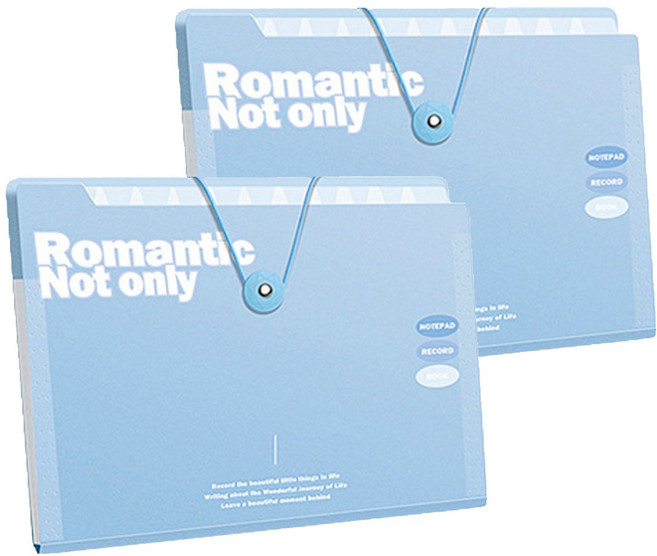 도큐모 서류 포켓 도큐먼트 파일 12칸, 블루, 2개