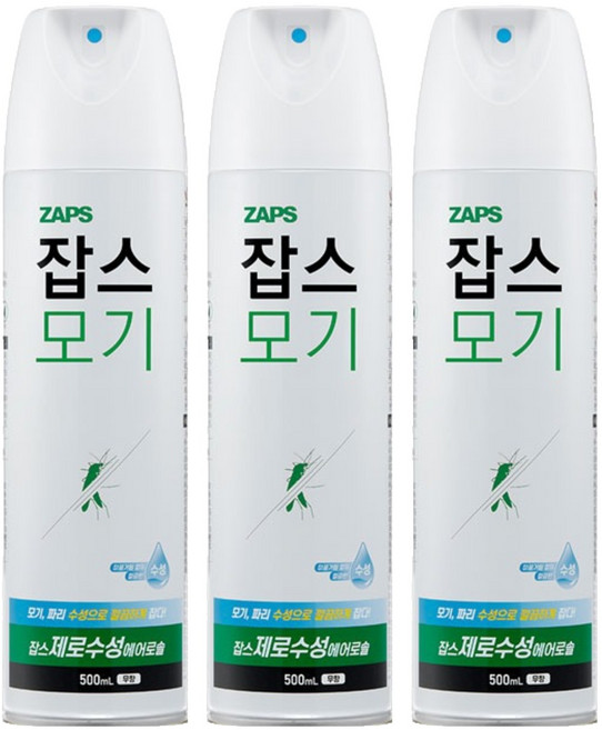 잡스 제로수성에어로솔, 500ml, 3개