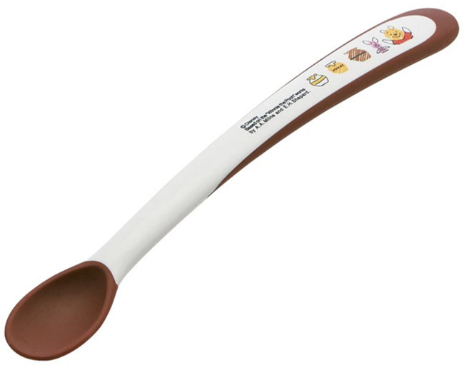 Skater 離乳柔軟長湯匙 16cm, 維尼 棕色 + 白色, 1支