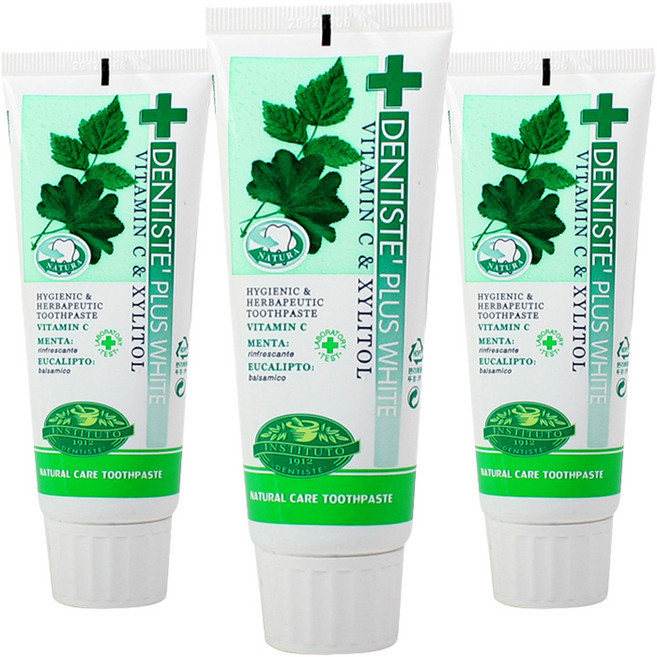 덴티스테 플러스 화이트 치약 튜브형, 60g, free, 3개