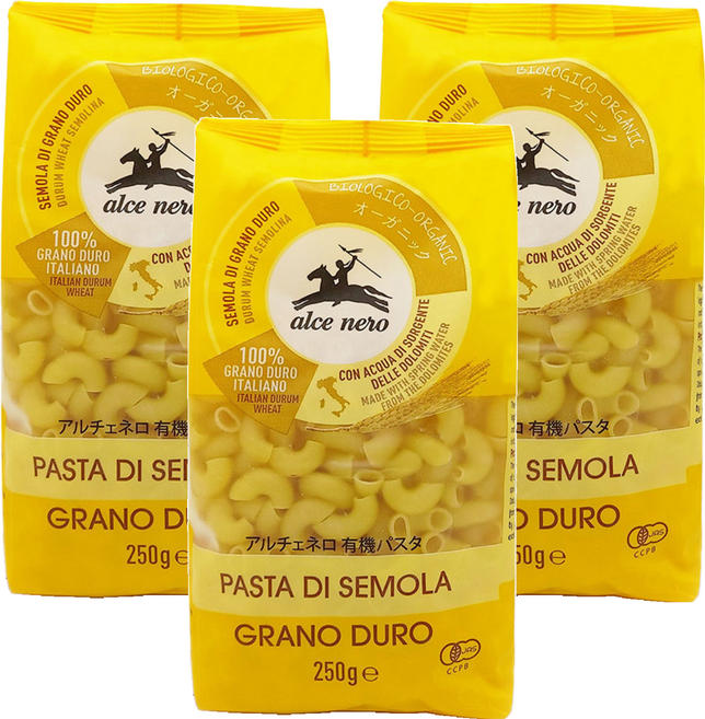 알치네로 유기농 마카로니, 3개, 250g