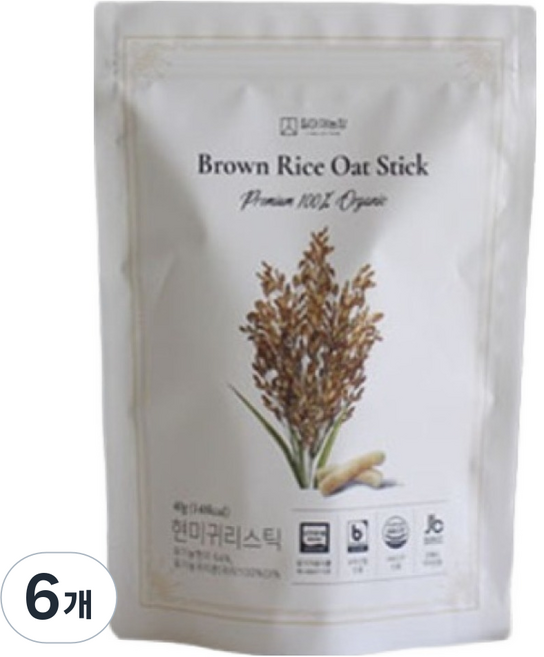 질마재농장 현미귀리스틱, 고소한맛, 40g, 6개