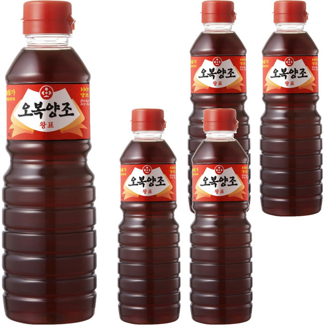 오복식품 양조 왕표간장, 500ml, 5개