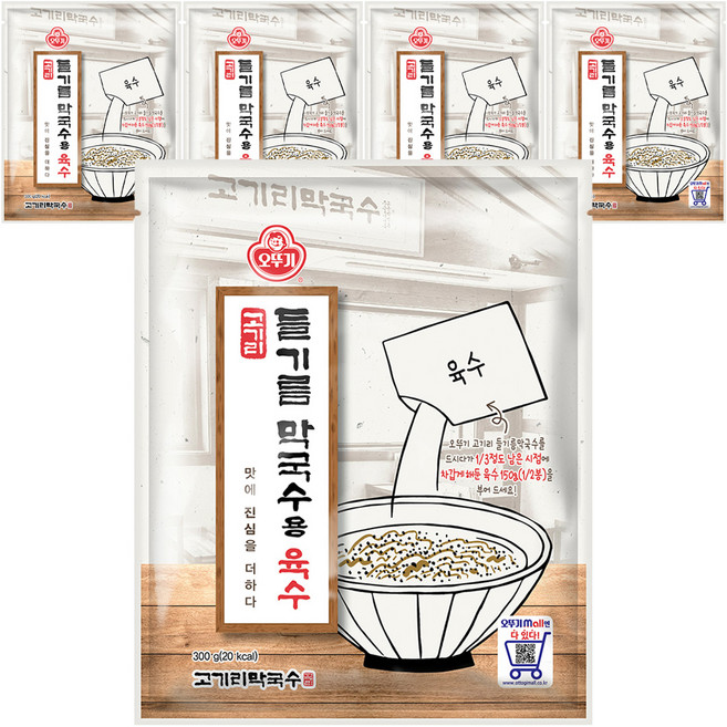오뚜기 고기리 들기름 막국수용 육수, 300g, 5개